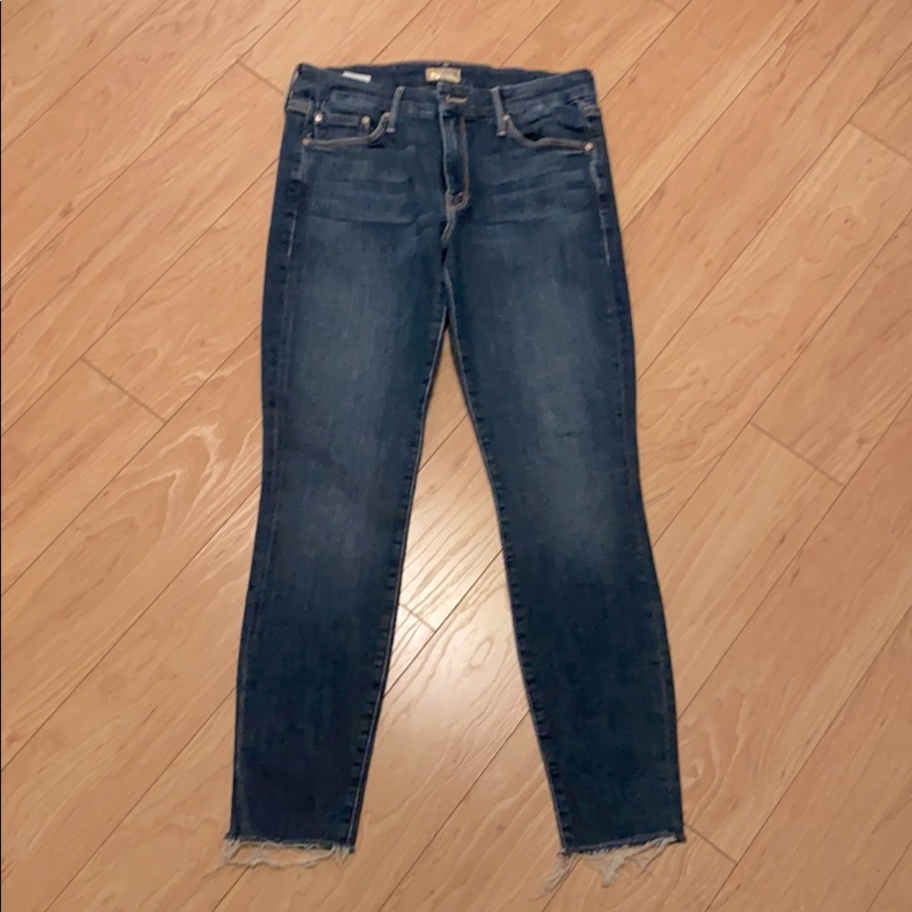 Mother Jeans Looker Angle Fray Girl Crush